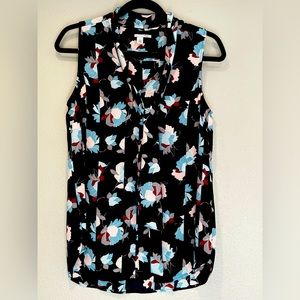 Halogen Tie-Neck sleevless Blouse